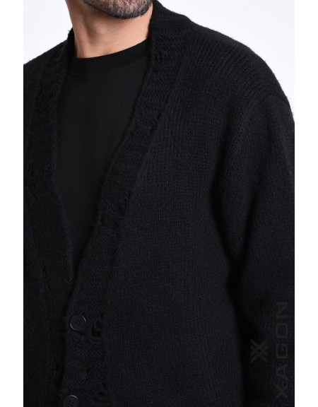 XAGON MAN Knitted cardigan 2KOTTUC Black XAGON MAN - 6