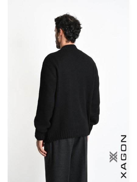 XAGON MAN Knitted cardigan 2KOTTUC Black XAGON MAN - 2
