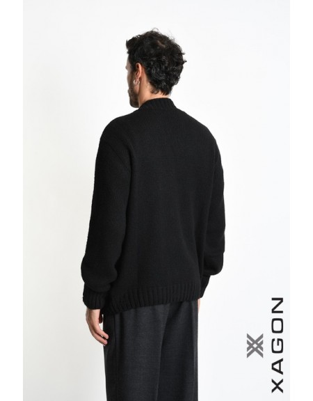 XAGON MAN Knitted cardigan 2KOTTUC Black XAGON MAN - 2
