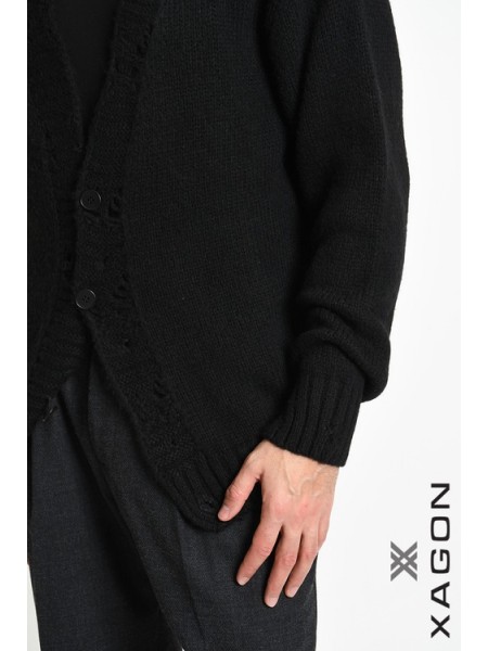 XAGON MAN Knitted cardigan 2KOTTUC Black XAGON MAN - 7