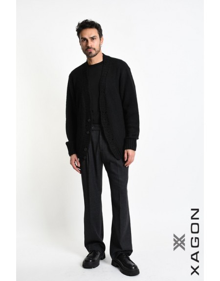 XAGON MAN Knitted cardigan 2KOTTUC Black XAGON MAN - 9