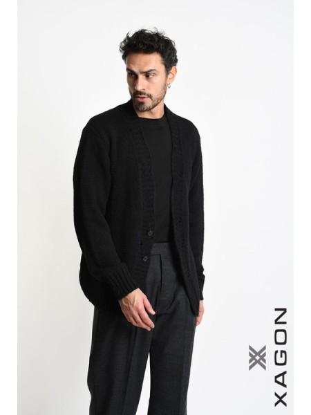 XAGON MAN Knitted cardigan 2KOTTUC Black XAGON MAN - 10