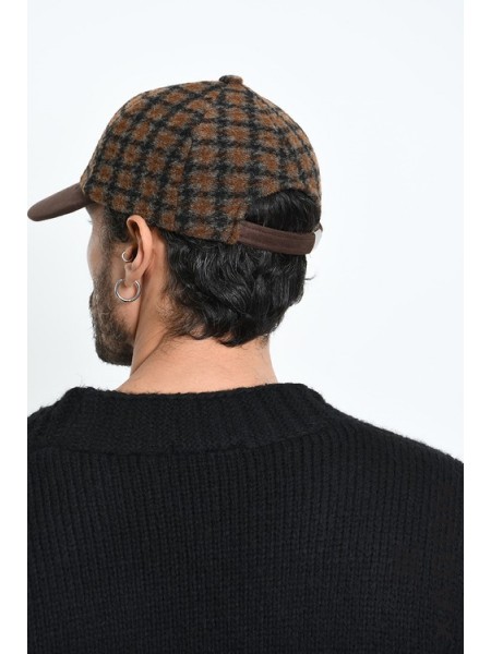 XAGON MAN Καπέλο - Jockey καρό 2LBEFK3 Καφέ - Μαύρο XAGON MAN - 2
