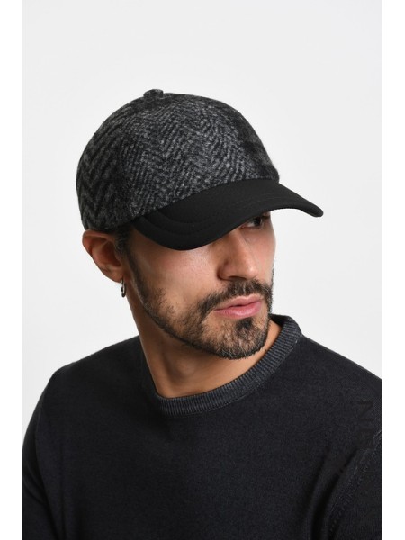 XAGON MAN Hat - Jockey checkered 2LGRENO Black - Gray XAGON MAN - 5