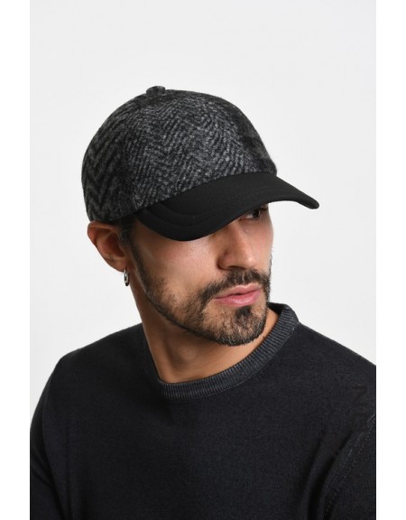 XAGON MAN Hat - Jockey checkered 2LGRENO Black - Gray XAGON MAN - 5