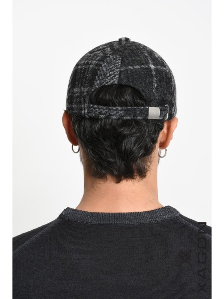 XAGON MAN Hat - Jockey checkered 2LGRENO Black - Gray XAGON MAN - 3
