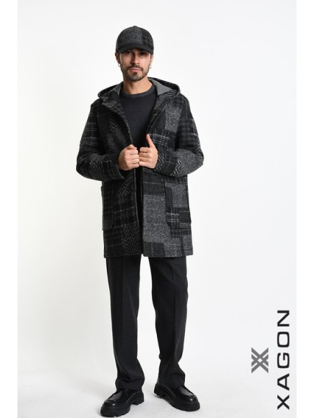 XAGON MAN Hat - Jockey checkered 2LGRENO Black - Gray XAGON MAN - 4
