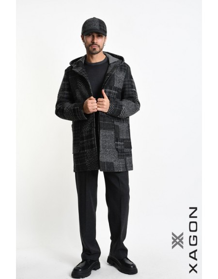 XAGON MAN Hat - Jockey checkered 2LGRENO Black - Gray XAGON MAN - 4