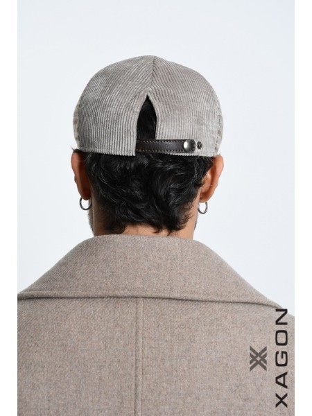 XAGON MAN Hat - Checkered Hat 2LTABIG Beige - Brown XAGON MAN - 3