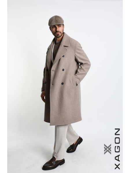 XAGON MAN Hat - Checkered Hat 2LTABIG Beige - Brown XAGON MAN - 4