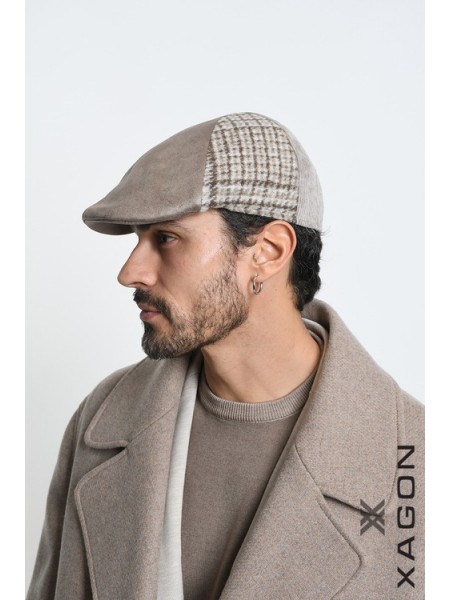 XAGON MAN Καπέλο - Τραγάσκα καρό 2LTABIG Μπεζ - Καφέ XAGON MAN - 10