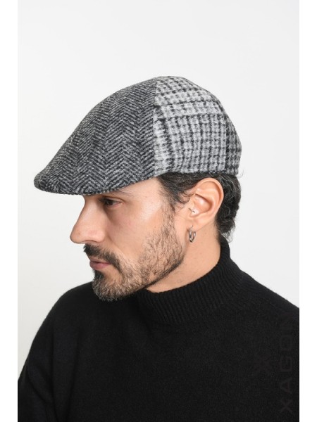 XAGON MAN Hat - Checkered Bucket Hat 2LFK700 Black - Gray XAGON MAN - 1
