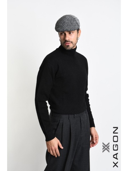 XAGON MAN Hat - Checkered Bucket Hat 2LFK700 Black - Gray XAGON MAN - 5